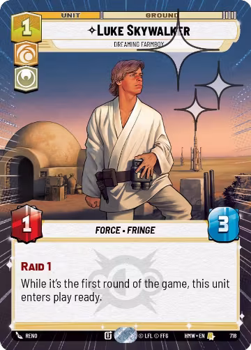 Luke Skywalker - Dreaming Farmboy (Hyperspace Foil) (718), Homeworlds — Star Wars card price