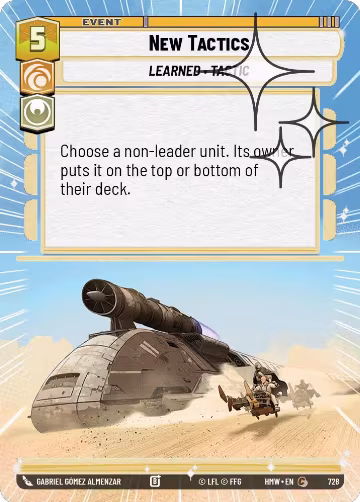 New Tactics (Hyperspace Foil) (728), Homeworlds — Star Wars card price