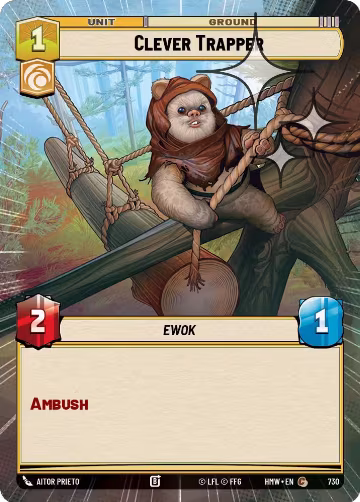 Clever Trapper (Hyperspace Foil) (730), Homeworlds — Star Wars card price