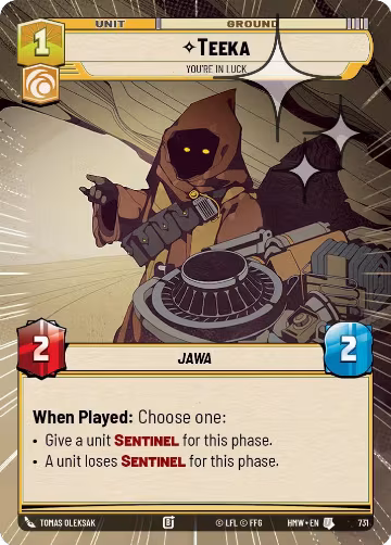 Teeka - You're in Luck (Hyperspace Foil) (731), Homeworlds — Star Wars card price