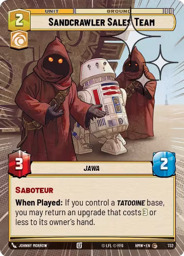 Sandcrawler Sales Team (Hyperspace Foil) (732), Homeworlds — Star Wars card price