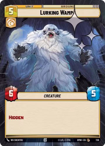 Lurking Wampa (Hyperspace Foil) (739), Homeworlds — Star Wars card price