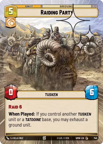 Raiding Party (Hyperspace Foil) (740), Homeworlds — Star Wars card price