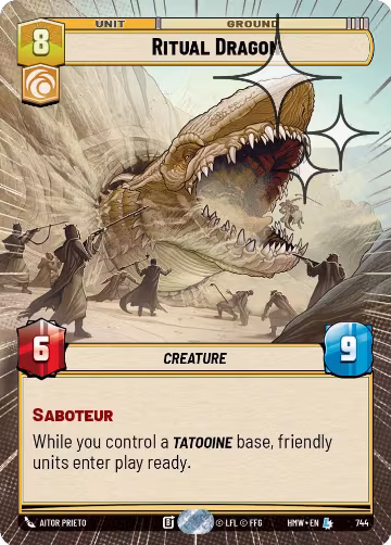 Ritual Dragon (Hyperspace Foil) (744), Homeworlds — Star Wars card price