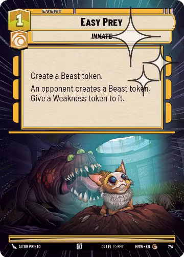 Easy Prey (Hyperspace Foil) (747), Homeworlds — Star Wars card price
