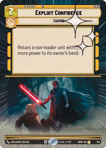 Exploit Confidence (Hyperspace Foil) (748), Homeworlds — Star Wars card price