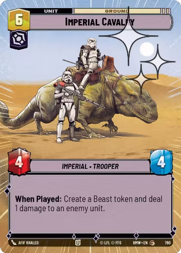 Imperial Cavalry (Hyperspace Foil) (760), Homeworlds — Star Wars card price