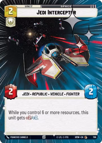 Jedi Interceptor (Hyperspace Foil) (766), Homeworlds — Star Wars card price