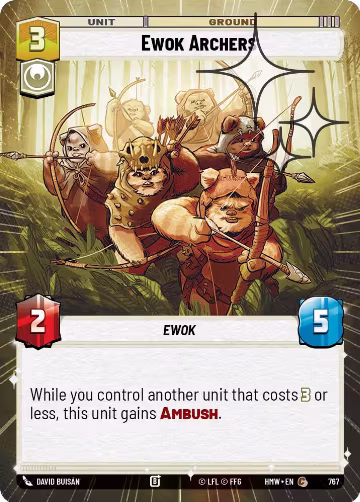 Ewok Archers (Hyperspace Foil) (767), Homeworlds — Star Wars card price