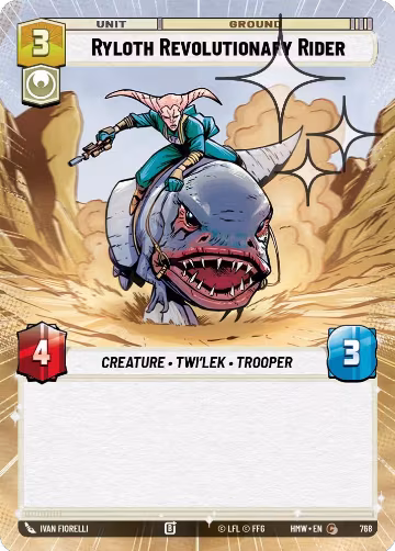 Ryloth Revolutionary Rider (Hyperspace Foil) (768), Homeworlds — Star Wars card price