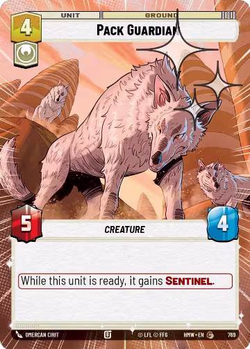 Pack Guardian (Hyperspace Foil) (769), Homeworlds — Star Wars card price