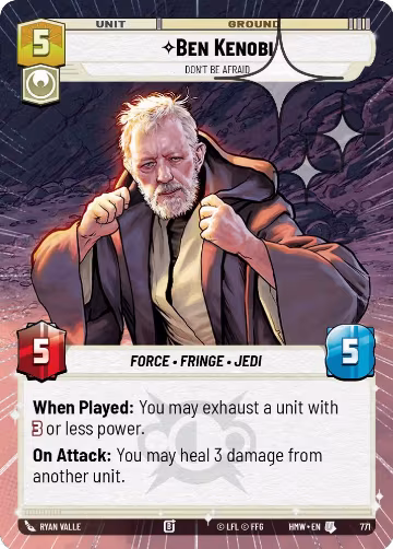 Ben Kenobi - Don't Be Afraid (Hyperspace Foil) (771), Homeworlds — Star Wars card price