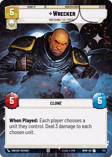 Wrecker - Wrecking the Empire (Hyperspace Foil) (773), Homeworlds — Star Wars card price