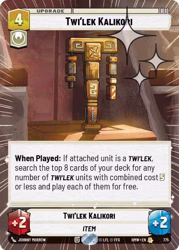 Twi'lek Kalikori (Hyperspace Foil) (775), Homeworlds — Star Wars card price