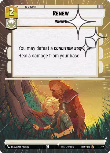 Renew (Hyperspace Foil) (777), Homeworlds — Star Wars card price