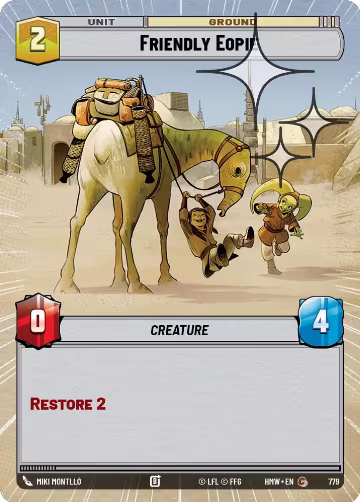 Friendly Eopie (Hyperspace Foil) (779), Homeworlds — Star Wars card price