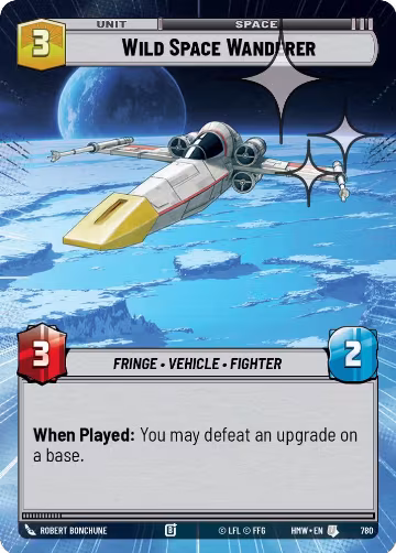 Wild Space Wanderer (Hyperspace Foil) (780), Homeworlds — Star Wars card price