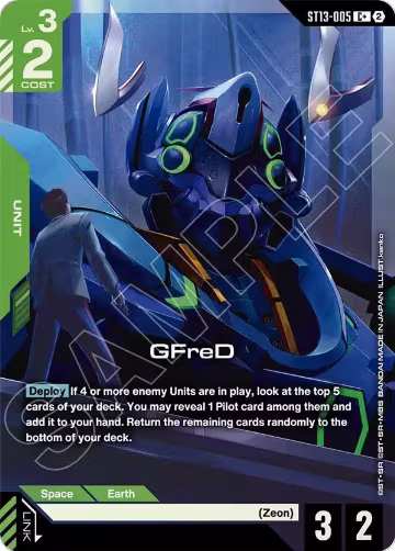 GFreD (C+) (ST13-005), Starter Deck 13: Silent Barrage — Gundam card price