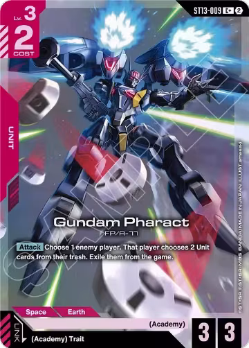 Gundam Pharact (C+) (ST13-009), Starter Deck 13: Silent Barrage — Gundam card price