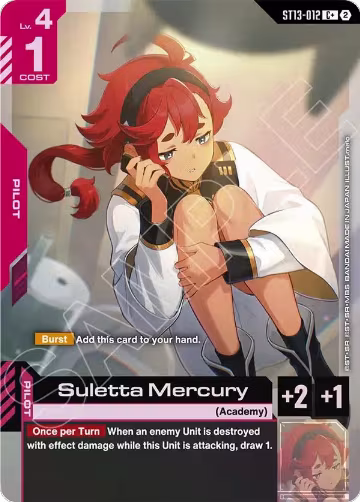 Suletta Mercury (C+) (ST13-012), Starter Deck 13: Silent Barrage — Gundam card price