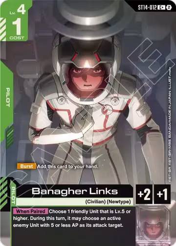 Banagher Links (C+) (ST14-012), Starter Deck 14: Heavy Dominion — Gundam card price