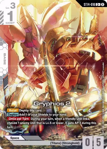 Gryphios 2 (C+) (ST14-016), Starter Deck 14: Heavy Dominion — Gundam card price