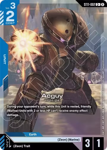 Acguy (C+) (ST11-002), Starter Deck 11: Aquatic Assault — Gundam card price