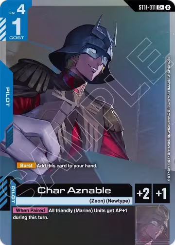 Char Aznable (C+) (ST11-011), Starter Deck 11: Aquatic Assault — Gundam card price