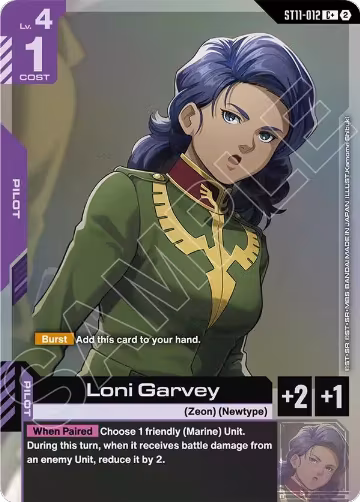 Loni Garvey (C+) (ST11-012), Starter Deck 11: Aquatic Assault — Gundam card price