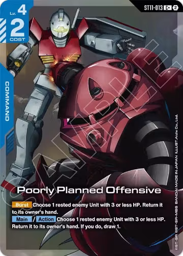 Poorly Planned Offensive (C+) (ST11-013), Starter Deck 11: Aquatic Assault — Gundam card price