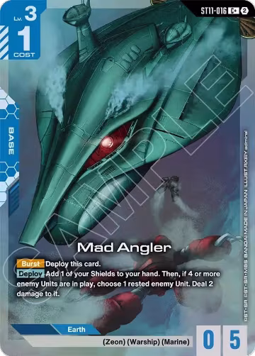 Mad Angler (C+) (ST11-016), Starter Deck 11: Aquatic Assault — Gundam card price