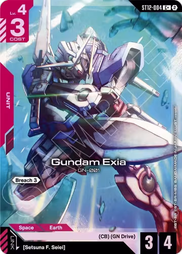 Gundam Exia (C+) (ST12-004), Starter Deck 12: Raging Onslaught — Gundam card price