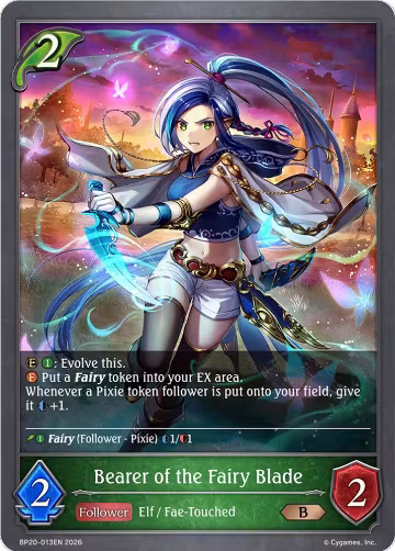 Bearer of the Fairy Blade (BP20-013EN), Omens and Heirs — Shadowverse card price