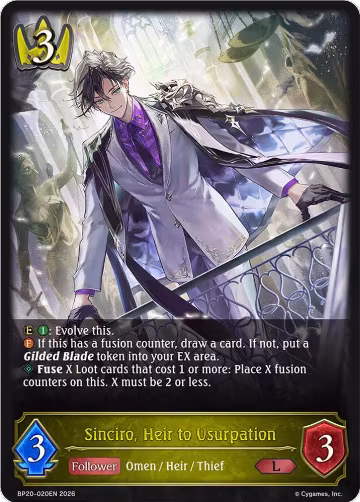 Aurelia, Glorious Saber (BP20-022EN), Omens and Heirs — Shadowverse card price