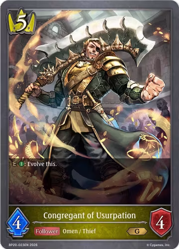 Congregant of Usurpation (BP20-023EN), Omens and Heirs — Shadowverse card price