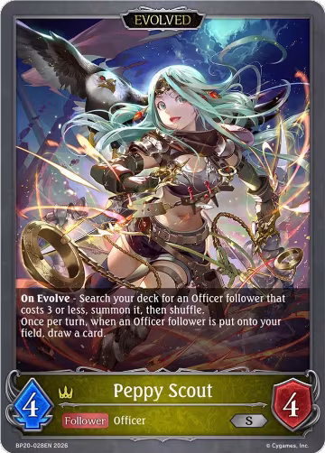 Peppy Scout (Evolved) (BP20-028EN), Omens and Heirs — Shadowverse card price