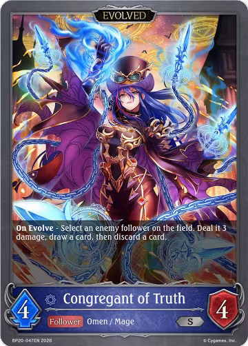 Congregant of Truth (Evolved) (BP20-047EN), Omens and Heirs — Shadowverse card price