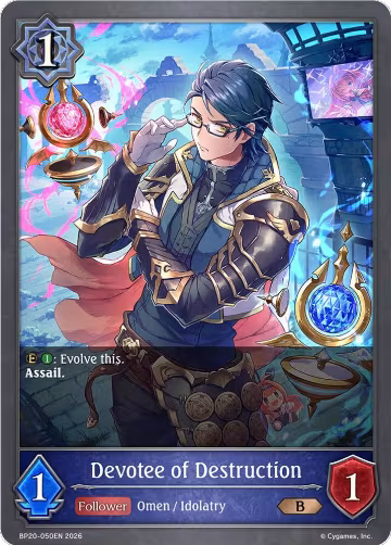 Devotee of Destruction (BP20-050EN), Omens and Heirs — Shadowverse card price