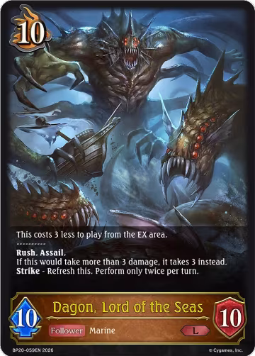 Dagon, Lord of the Seas (BP20-059EN), Omens and Heirs — Shadowverse card price