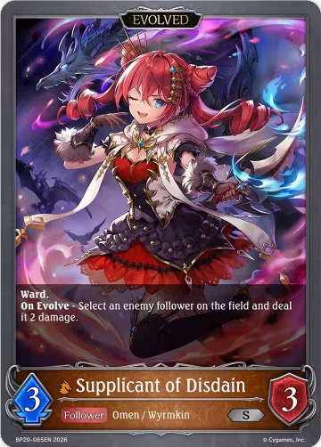 Supplicant of Disdain (Evolved) (BP20-065EN), Omens and Heirs — Shadowverse card price