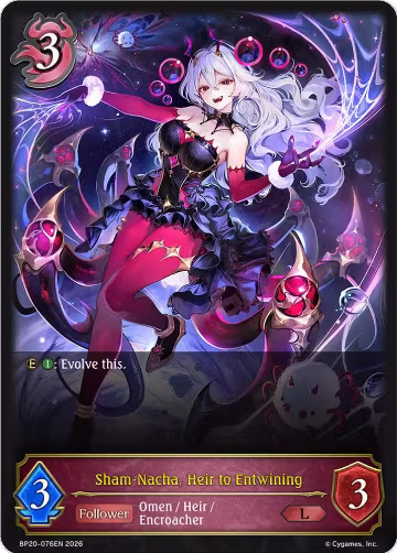 Sham-Nacha, Heir to Entwining (BP20-076EN), Omens and Heirs — Shadowverse card price