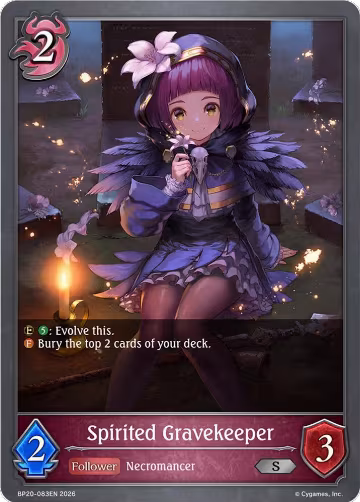 Spirited Gravekeeper (BP20-083EN), Omens and Heirs — Shadowverse card price