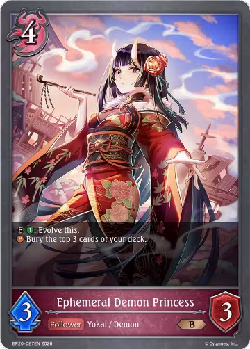 Ephemeral Demon Princess (BP20-087EN), Omens and Heirs — Shadowverse card price