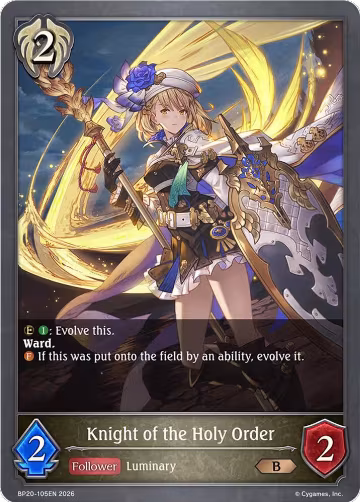 Knight of the Holy Order (BP20-105EN), Omens and Heirs — Shadowverse card price