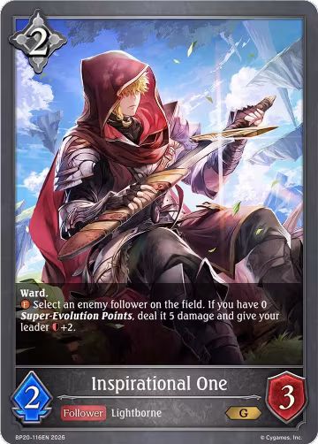 Inspirational One (BP20-116EN), Omens and Heirs — Shadowverse card price