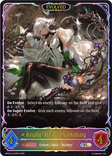 Krulle, Heir to Unkilling (Evolved) (SL) (BP20-SL03EN), Omens and Heirs — Shadowverse card price