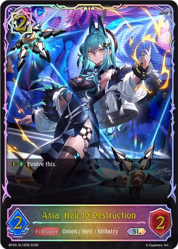 Axia, Heir to Destruction (SL) (BP20-SL12EN), Omens and Heirs — Shadowverse card price