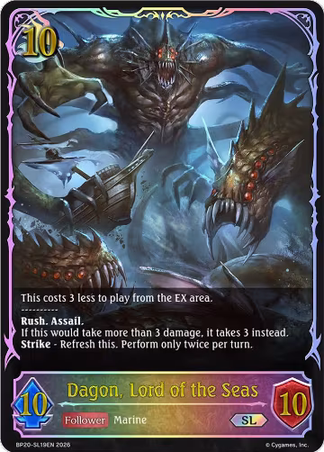 Dagon, Lord of the Seas (SL) (BP20-SL19EN), Omens and Heirs — Shadowverse card price