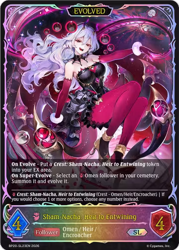 Sham-Nacha, Heir to Entwining (Evolved) (SL) (BP20-SL23EN), Omens and Heirs — Shadowverse card price