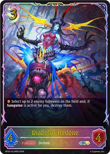 Diabolus Hedone (SL) (BP20-SL24EN), Omens and Heirs — Shadowverse card price